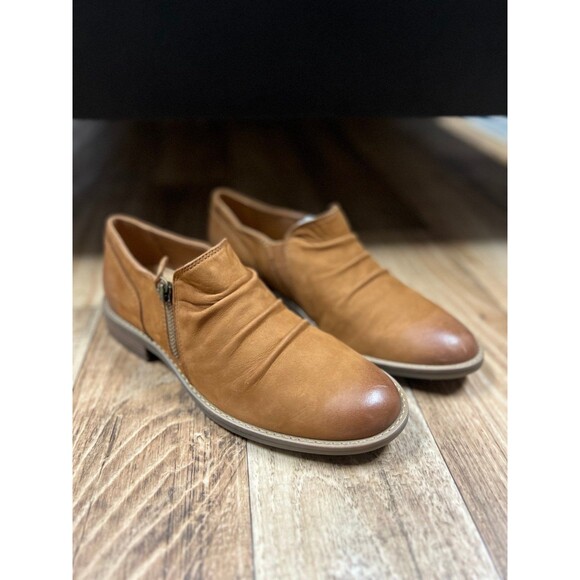 Clarks Collection Leather Side Zip Shooties - Camzin Pace 8.5 - Picture 2 of 5